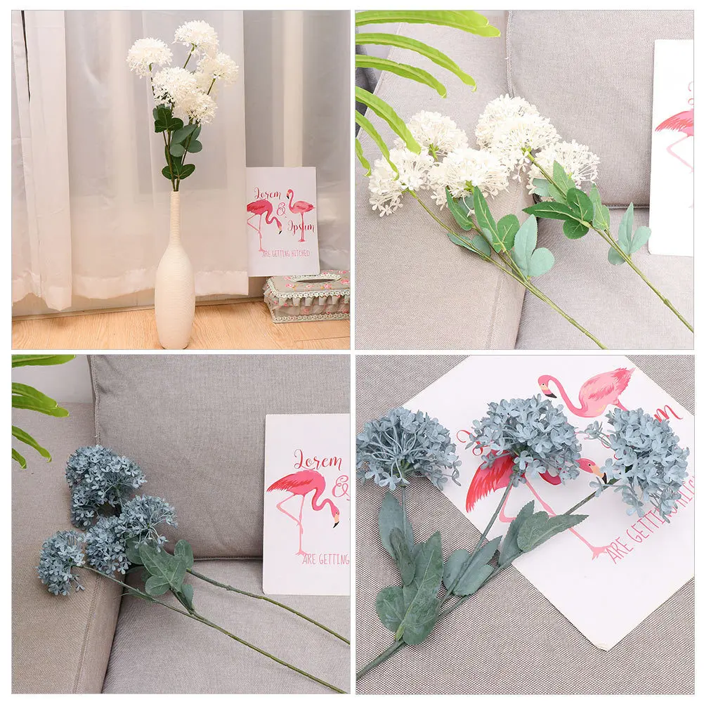 

2Pcs Simulation Hydrangea Flower Heads Lifelike Garden Decor for Table Centerpiece Arrangement Supplies DIY Bouquet