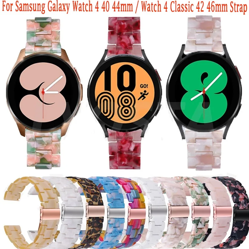 

Resin Strap Bracelet for Samsung Galaxy Watch 4 40mm 44mm / 4 Classic 42mm 46mm Smart Watch Women's Strap Wristband