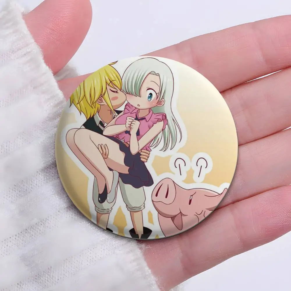 بارد S-سبعة D-الخطايا الميتة شارات مستديرة رائعة شارة دبابيس الإبداعية للملابس قبعة ظهره هدية اكسسوارات #3