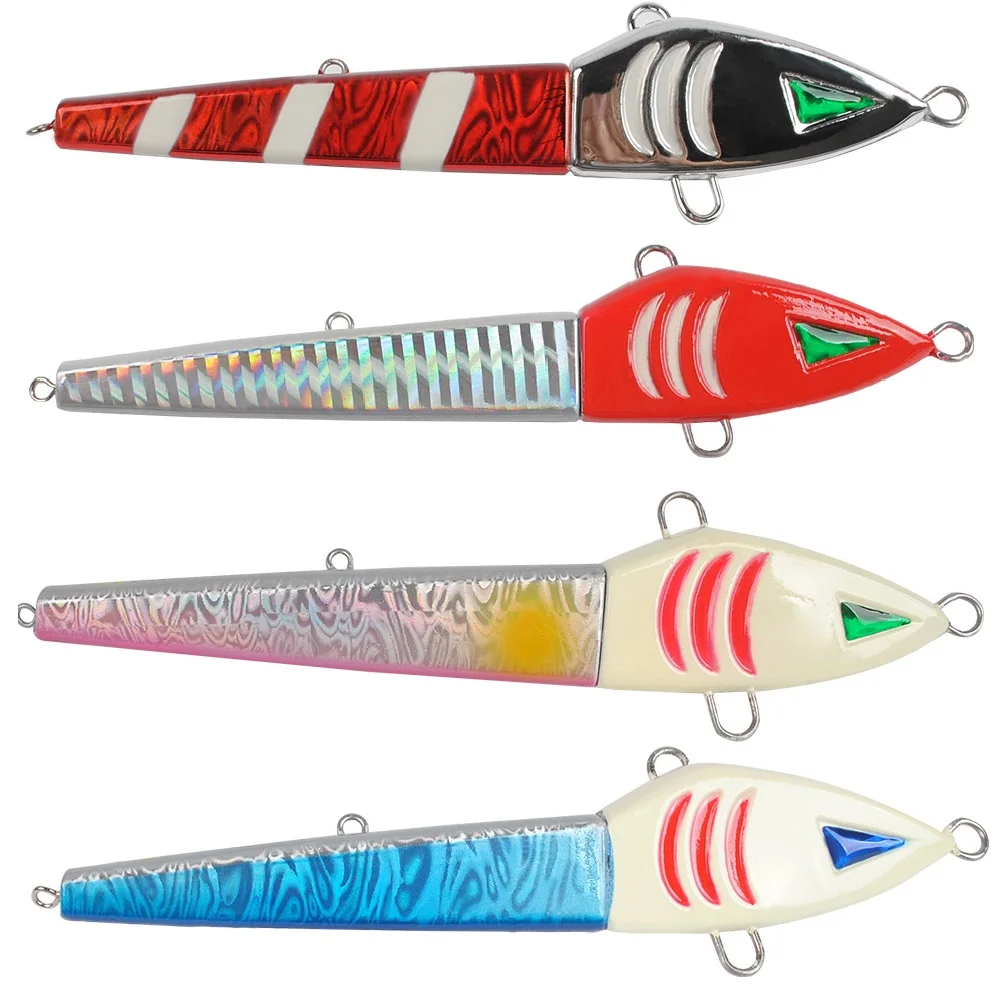 110g Luminous Metal Jig Lead Casting Fishing Spoon Lures Deep Sea Hard Bait Saltwater Halibut Bluefin Tuna Crankbait Wobbler