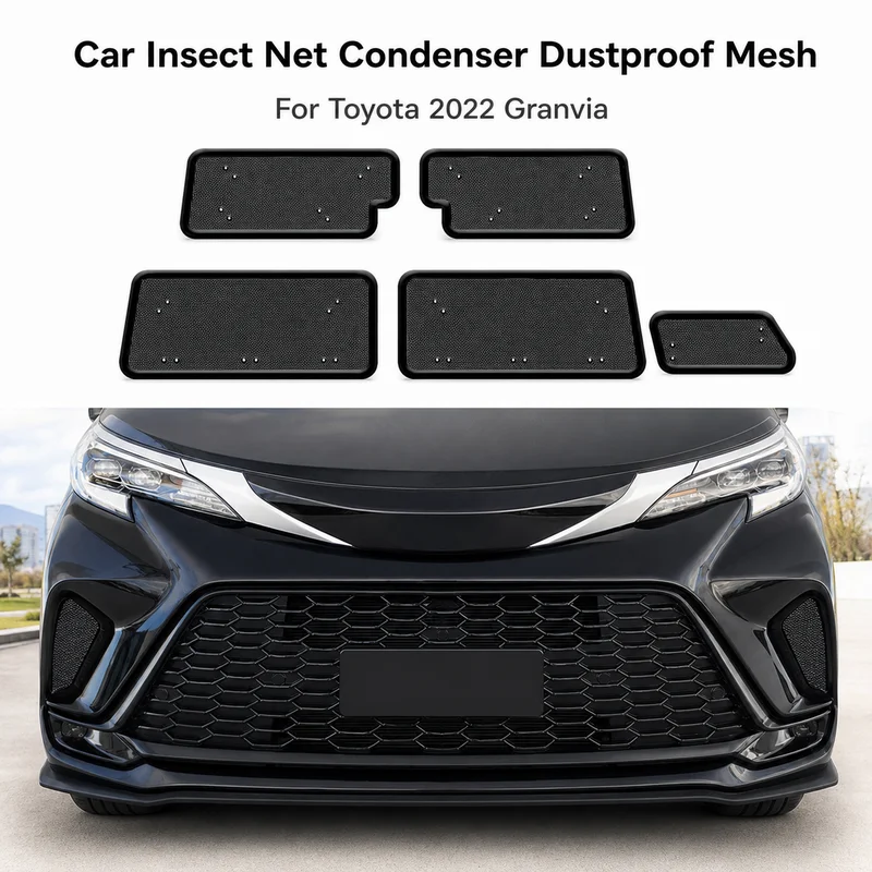 For Toyota 2022 Granvia Car Insect Net Condenser Dustproof Mesh Radiator Protection Screen Automotive Parts