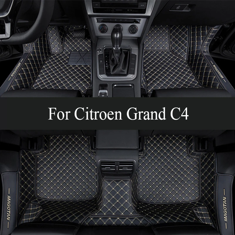 

Car Floor Mats For Citroen Grand C4 Picasso SpaceTourer 7seat 2006~2013 leather Mat Rugs Pad Interior Parts Car trunk mat 2010