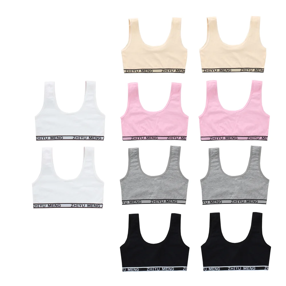 (7-14 Years) Baby Bra Soft Cotton Girls Training Bra Girls Sports Bra Baby Underwear Children Underwear