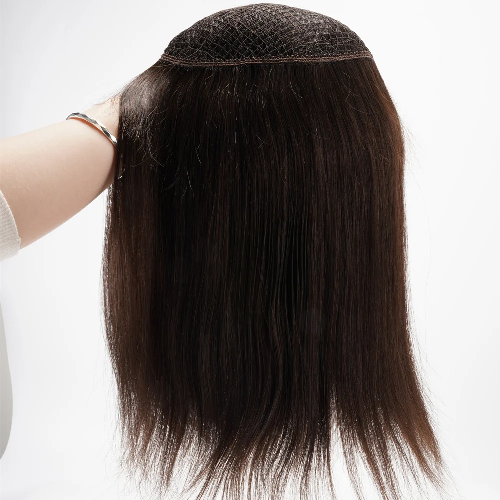 Custom Made Women's Fishnet PE Line Base Integration Toppers Grade Hair Chinese Hair Type