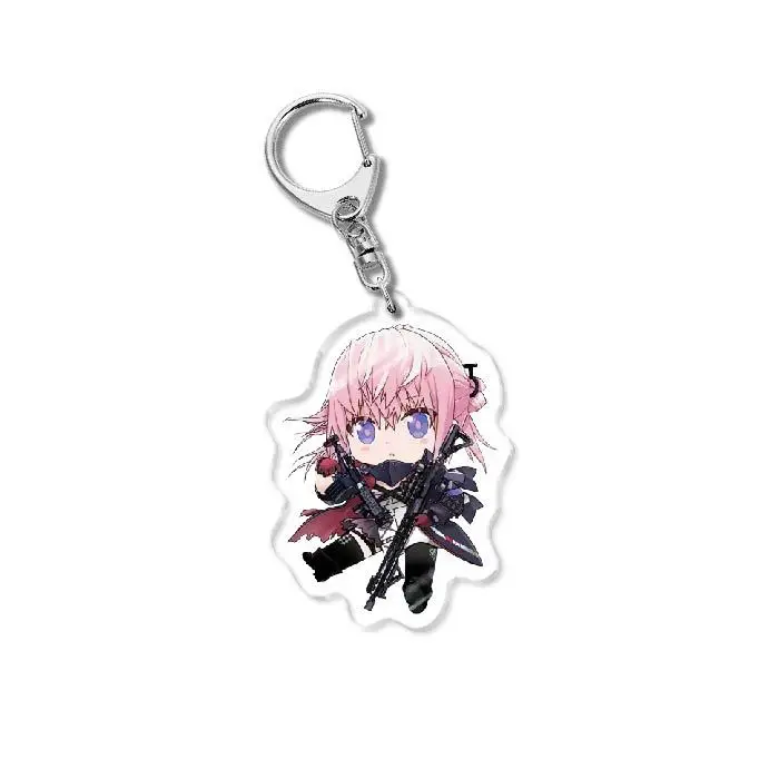 Girls Frontline M4a1 M16a1 Acrylic Keychain Lovely Bag Charms Pendant Fun Key Chain Cute Souvenir Creative Friend Kingring Gift view 4