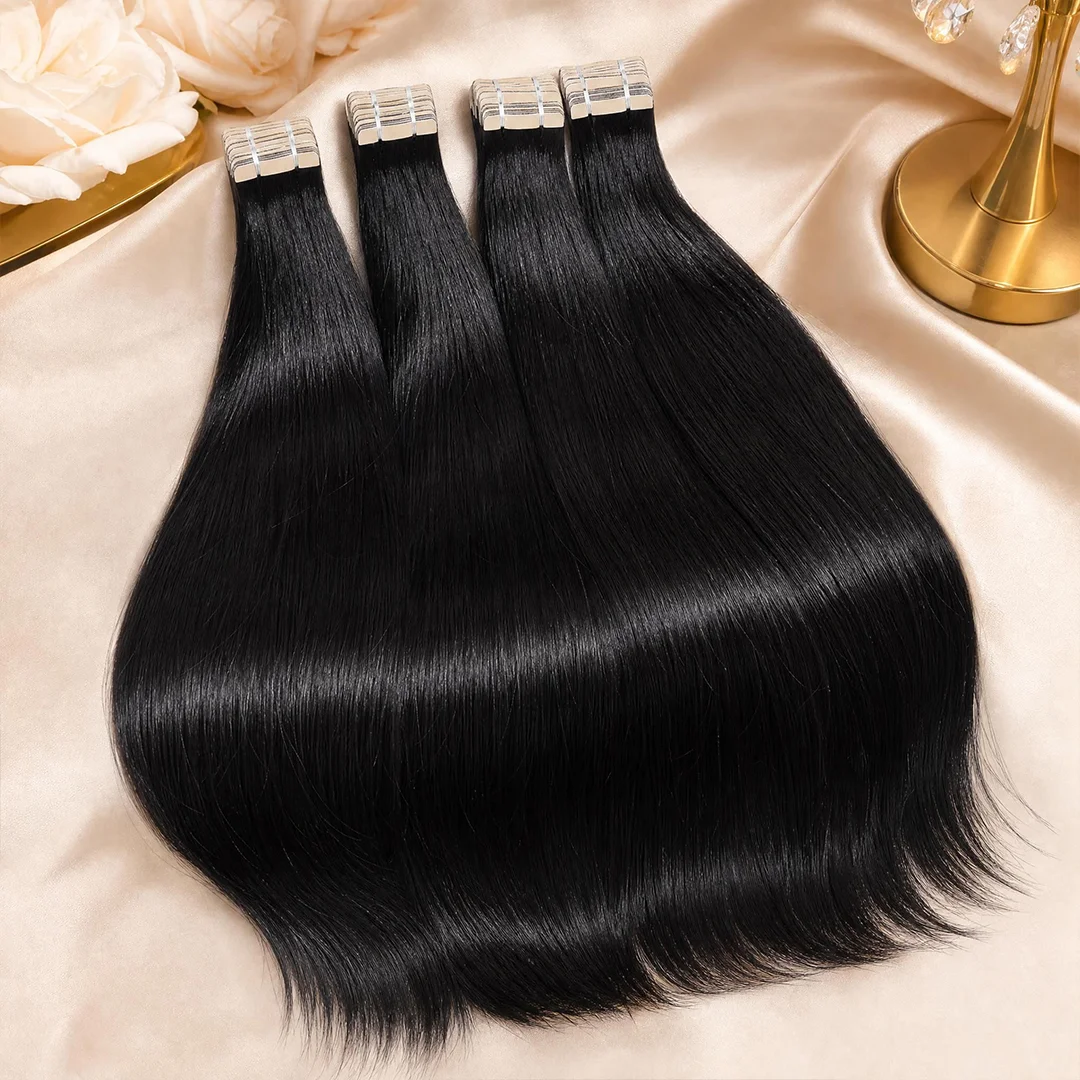Invisible Tape In Extensions Real Hair - 63 Stück/3 Packungen Tape-in-Haarverlängerungen, 100 %
