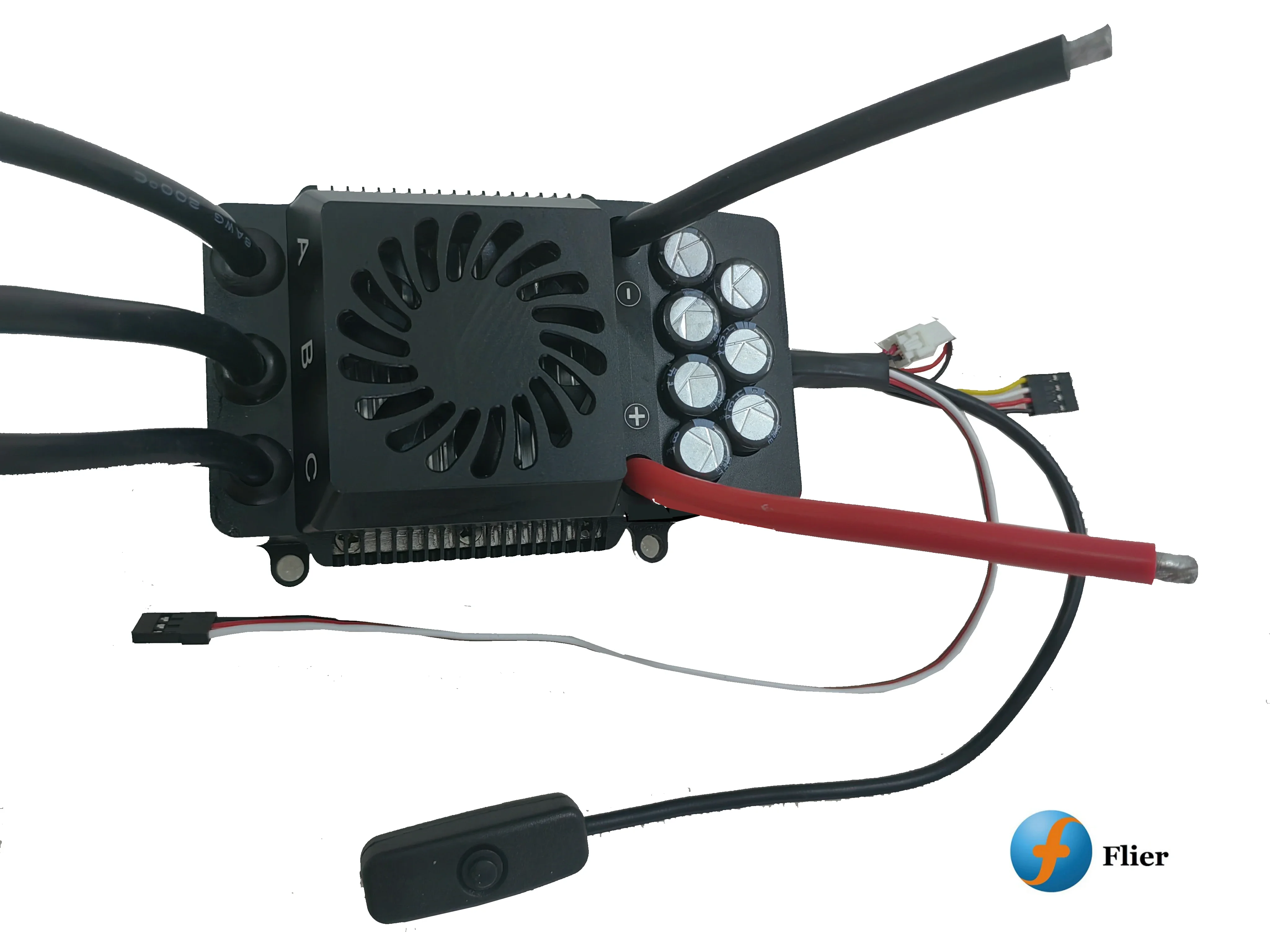 RoRuSNew Version Waterproof Motor Speed Controller 12S/14S/16S 300A ESC For Brushless RC Car ESC With ON/OFF Switch And 7.4V