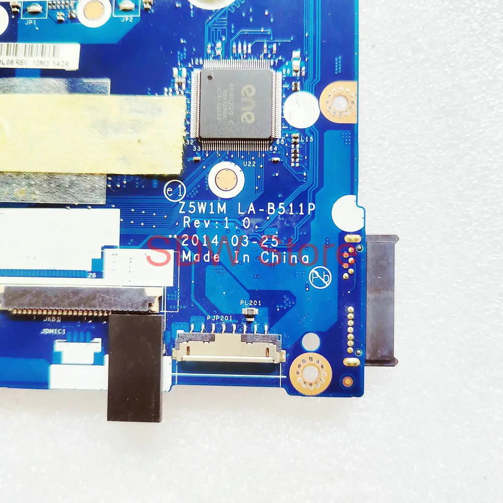 

LA-B511P Mainboard For ACER Aspire ES1-511 Laptop Motherboard Z5W1M LA-B511P With CPU N2830 DDR3 100% tesed OK