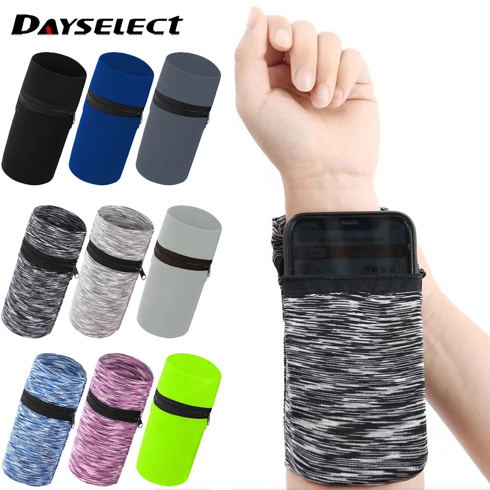 

1 шт. Эластичный спортивный нарукавник-чехол для бега, для занятий спортом на открытом воздухе, в тренажерном зале, для ночного бега, для хранения телефона, ключей, монет, легкий