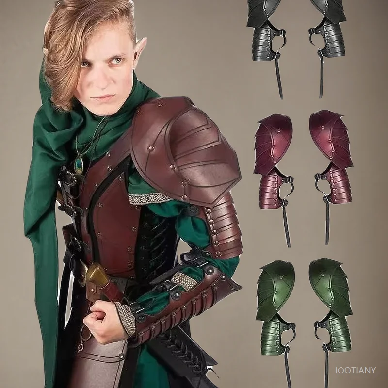 

Medieval Viking Pirate Shoulder Armor Gladiator Knight Pauldrons Steampunk Gothic PU Leather Spaulders Elf Cosplay Costume Props