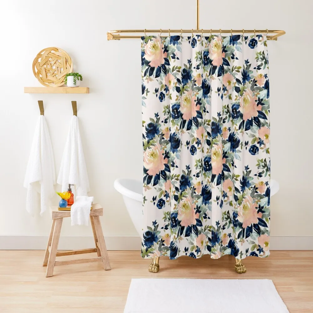 

LANGUID AF Romantic Floral Shower Curtain Bathroom Accessory Window Elegant Bathroom Curtain