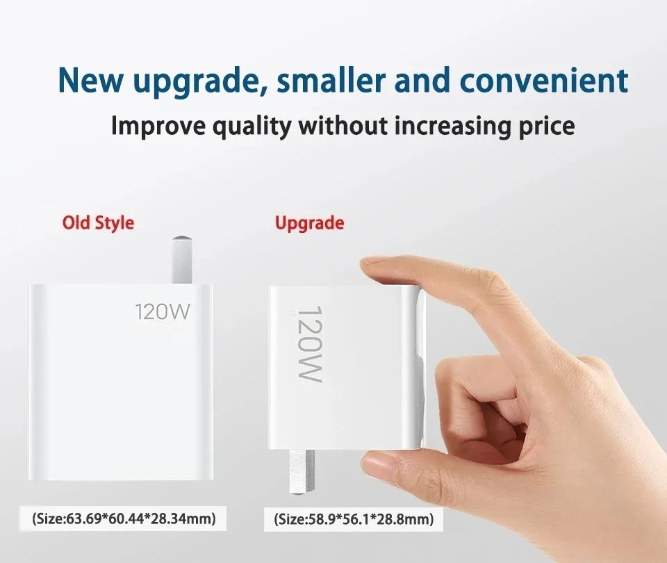 Xiaomi POCO X5 X4 oryginalna ładowarka ue/US 120W Max szybkie ładowanie z turbodoładowaniem dla Mi 13 12 11 Pro Ultra /Usb 6A kabel — zdjęcie produktu 3