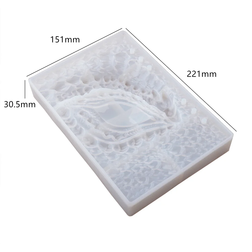

ABWZ-2Pcs DIY Book Cover Crystal Epoxy Resin Mold Dragon Eye Notebook Case Mirror Silicone Mold