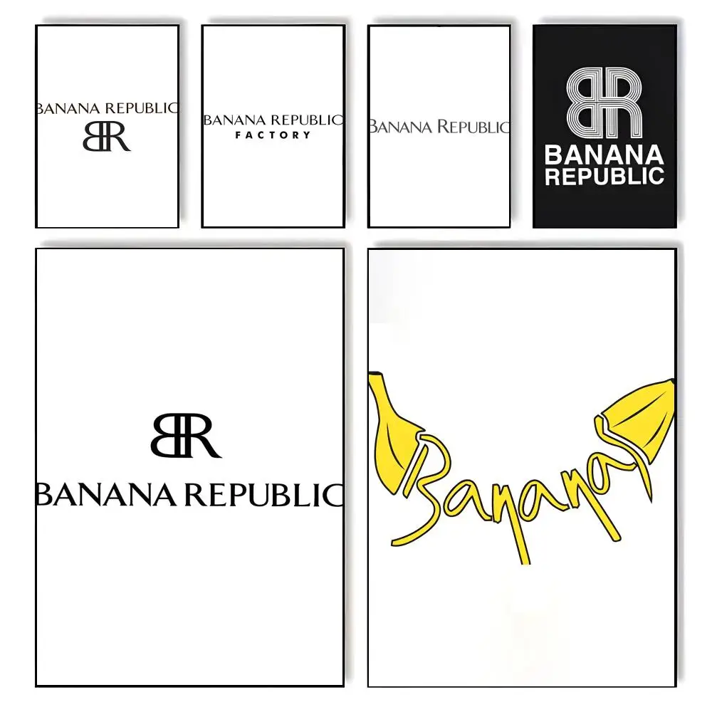 Póster informal de B-Banana RepublicS, autoadhesivo, elegante, con impresión artística, decoración de pared para el hogar