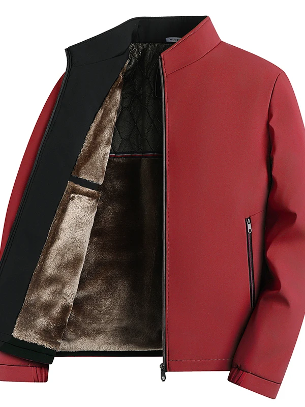 معطف رجالي شتوي من القطن ثينيد بياقة واقفة دافئ مبطن Fce ببطانة إضافية وحامل أنيق حضري مناسب معطف طويل Sve