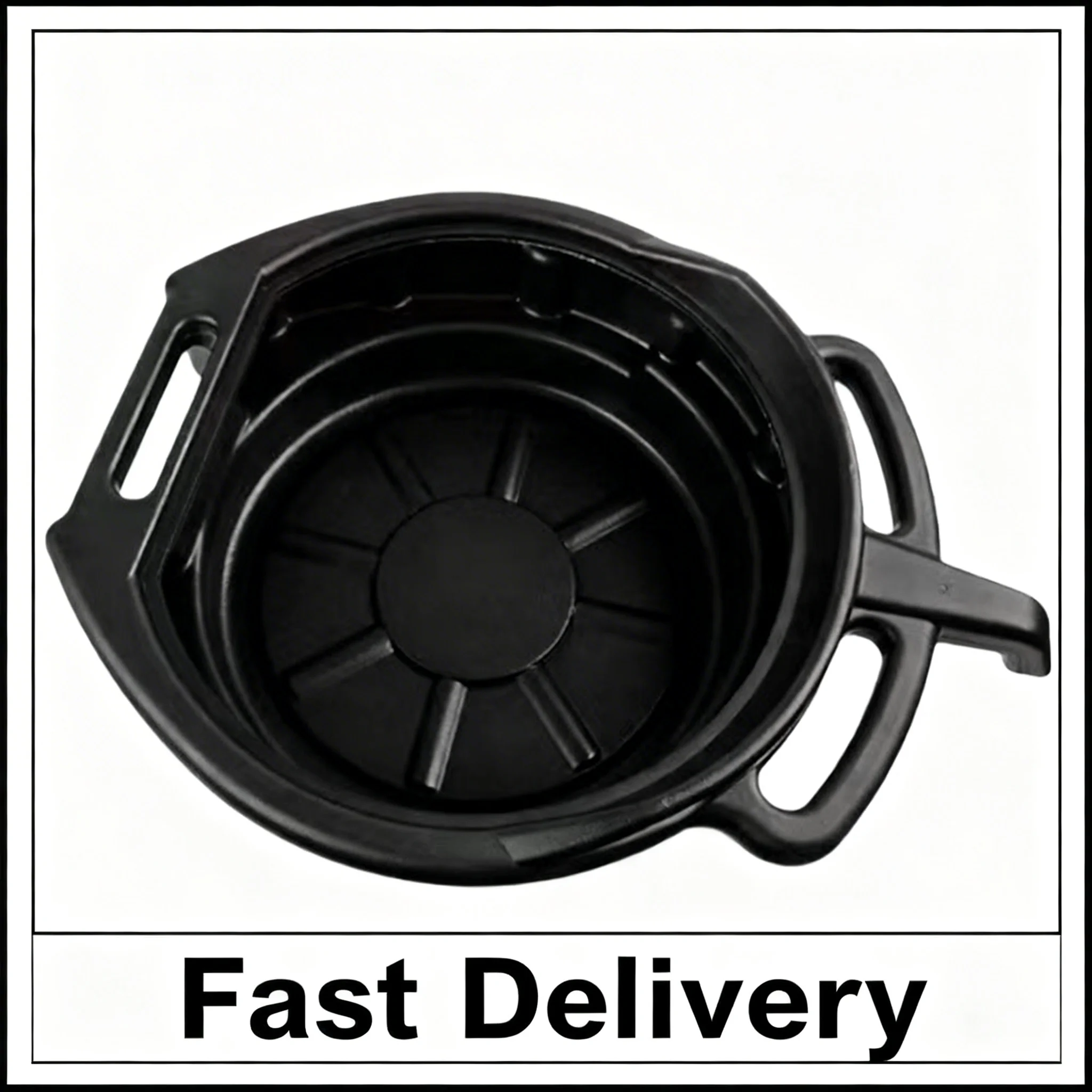 15L Oil Drain Pan Waste Engine Oil Collector Oil Drip Tray with 3 Handles Car Maintenance and Repairing Oil Collect Basin
