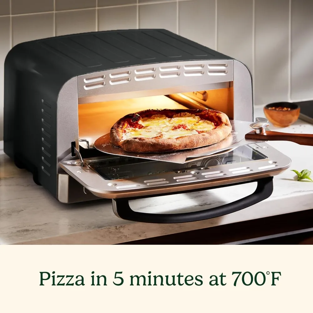 

Portable Countertop Pizza Oven, Indoor Pizza Oven, Bake 12” Pizzas in Minutes, Stainless Steel