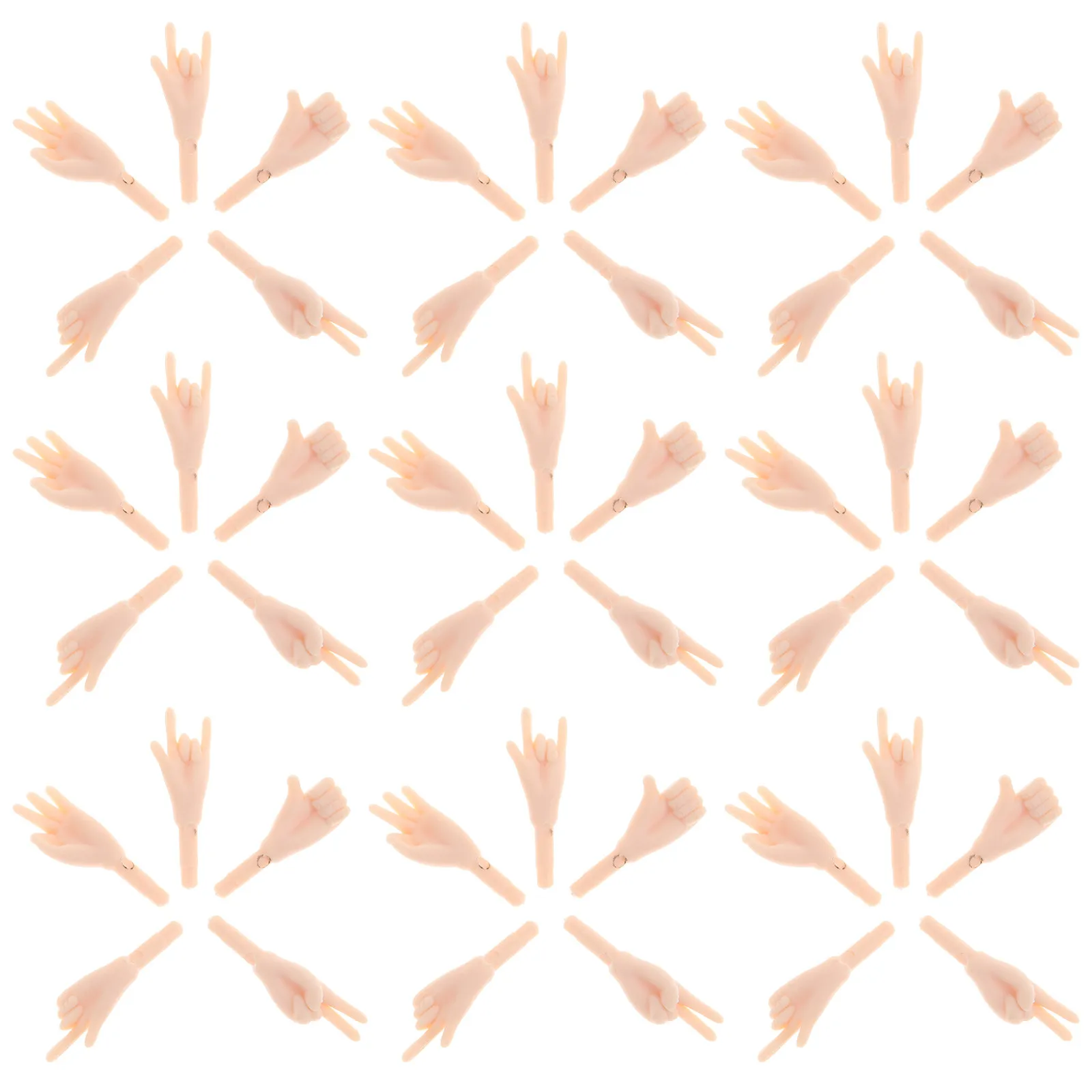 

100 шт. миниатюрных пластиковых суставов для рук из ПВХ, сменные детали для рук, аксессуары для рукоделия и творчества