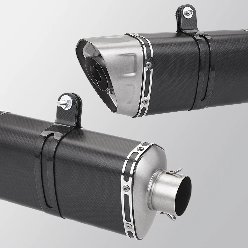 51mm Universal Motorcycle Exhaust Carbon Fiber Exhaust Muffler FOR MT09 800MT F900 CBR650 RS660 MT07 M11 - view 5