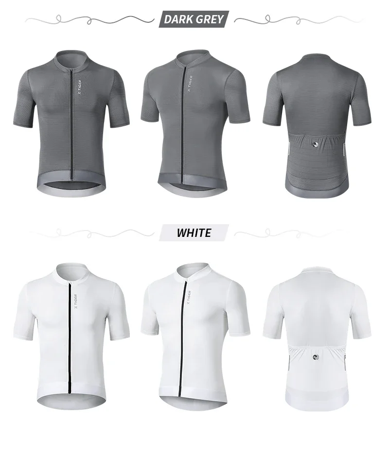 X-TIGER Sommer-Radtrikot, atmungsaktives, kurzes Sportshirt, schmal geschnittenes Profi-Radtrikot, Rennsport-Oberteil, Freizeitbekleidung, Radtrikot – Detail 2