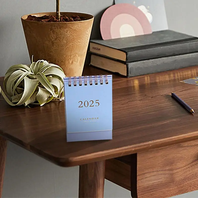 2024-2025 Mini Simple Small Desk Calendar Pocket Portable Calendar Plan Calendar Desktop Decoration