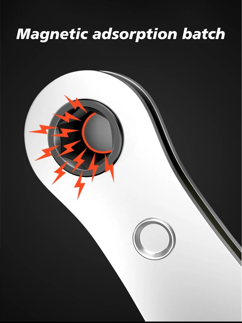 Positive and reverse ratchet screwdriver elbow wrench 90° right angle corner household magnetic suction mini replaceable head