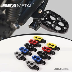 SEAMETAL Motorcycle Foot Rest Pads Autocycles Footrest Pedal Universal for Motorcycles Side Foot Pegs Aluminum Alloy Pedal