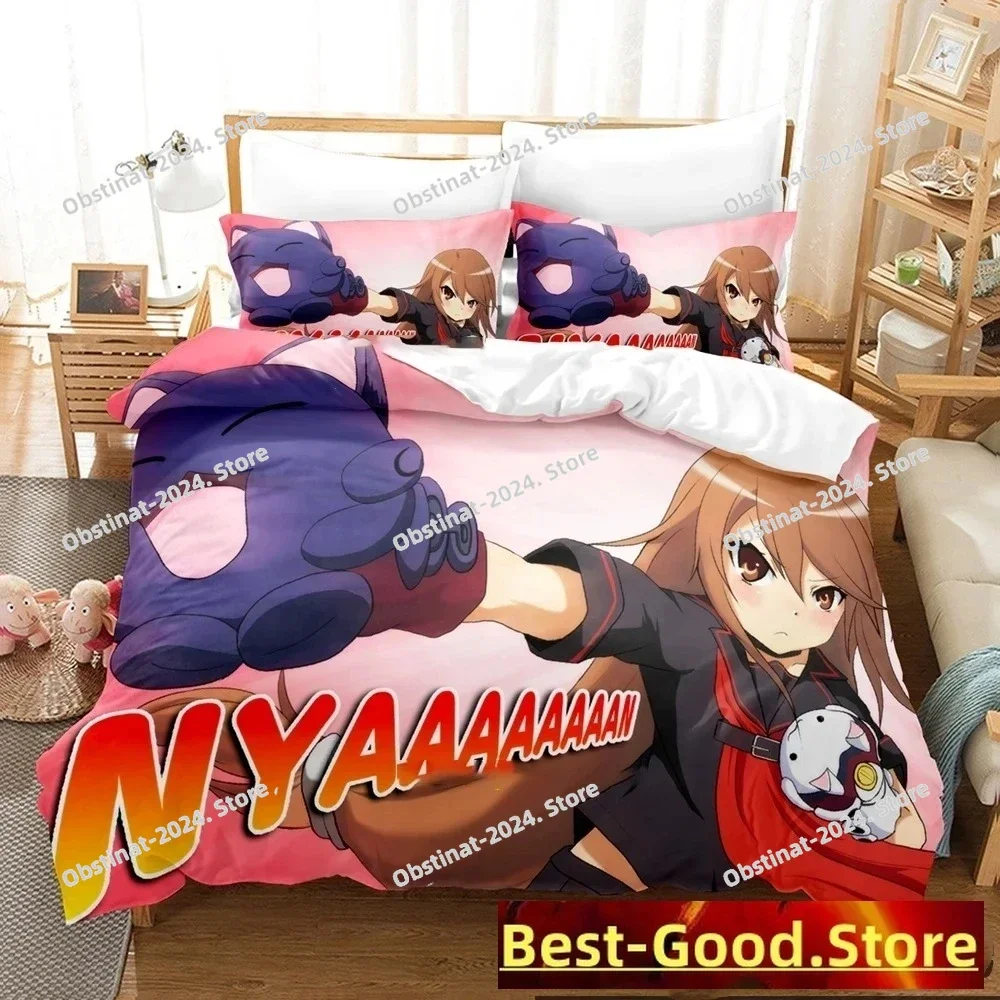 

Anime Okami-san and Her Seven Companions Bedding Set Boys Girls Twin Queen King Size Duvet Cover Pillowcase Bed boys Adult