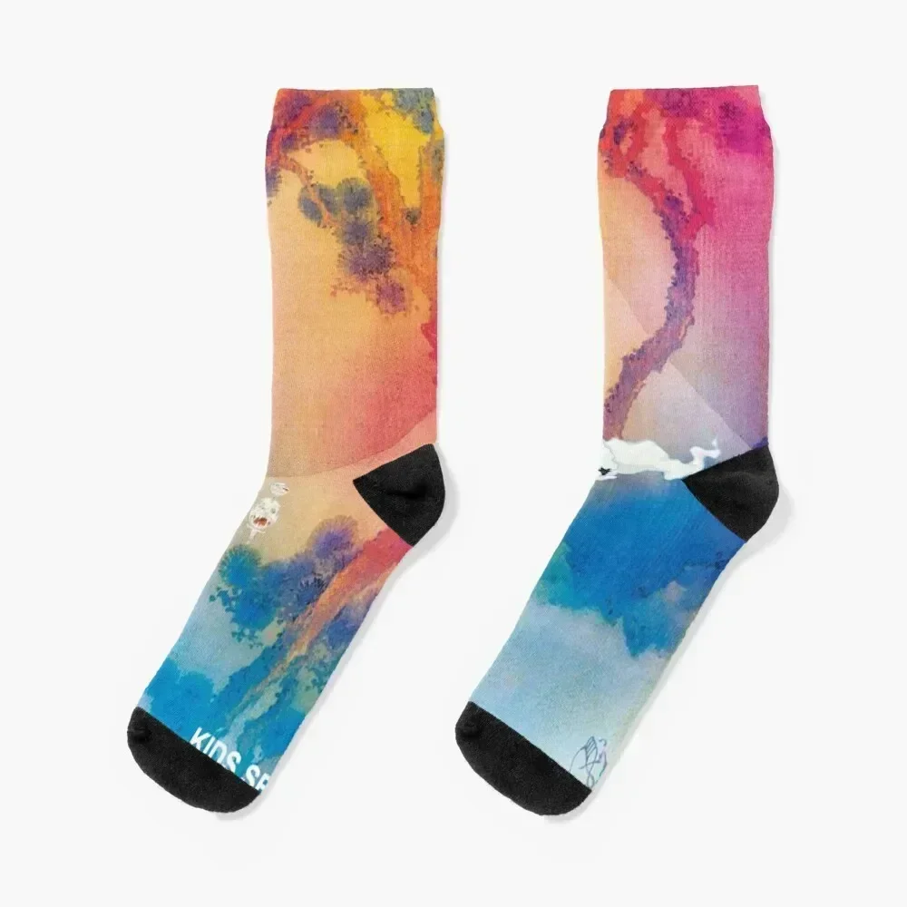 

KIDS SEE GHOSTS MERCH Socks cotton warm winter Hiking boots floor Socks Ladies Men's