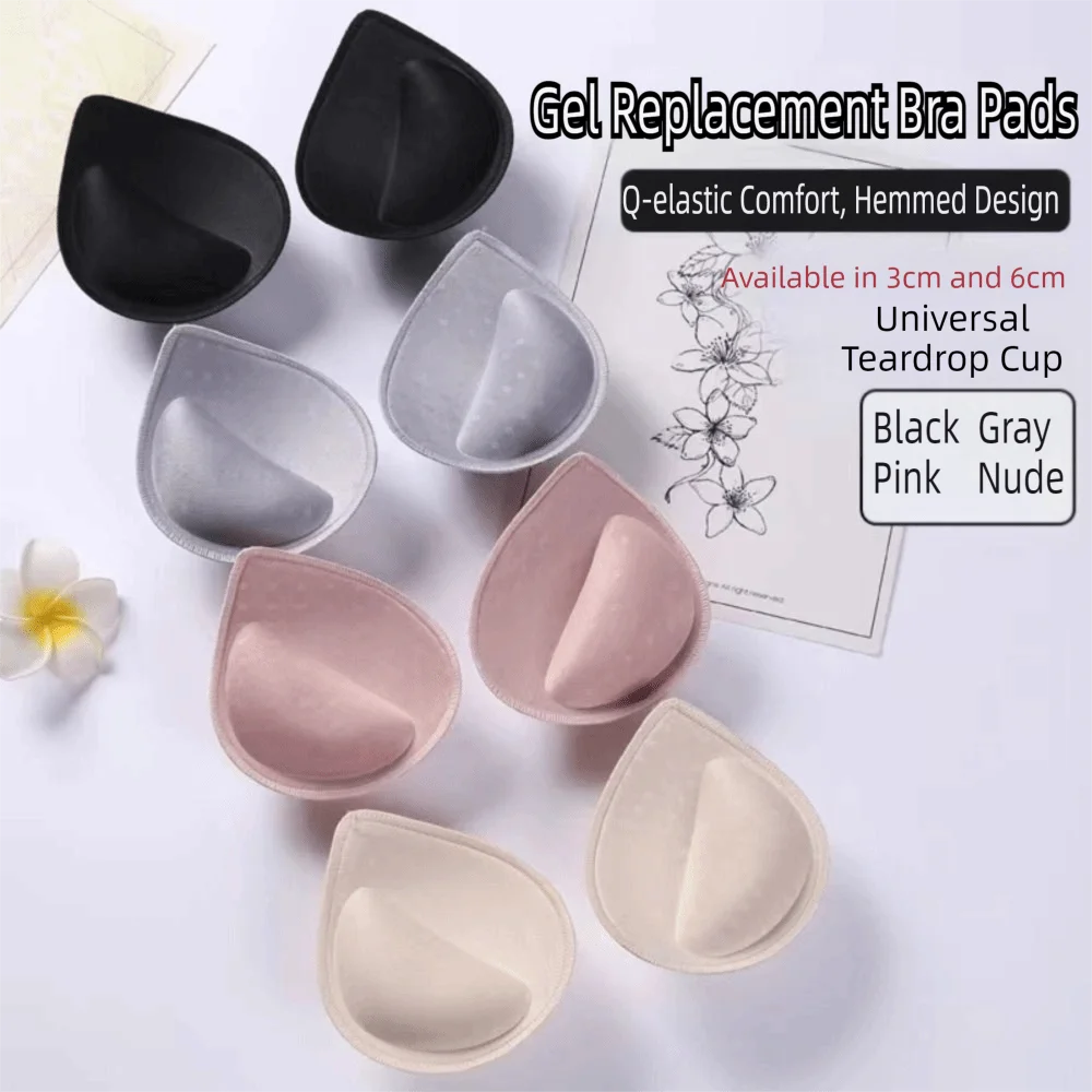 3/6cm Extra Thick Bra Pads Push Up Breast Enhancer Removeable Bra Padding Inserts Cups For Swimsuit Bikini Padding Intimates