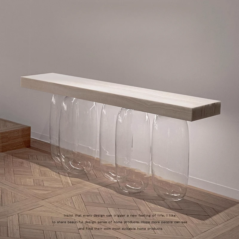Anti-gravity glass art  table hotel living room