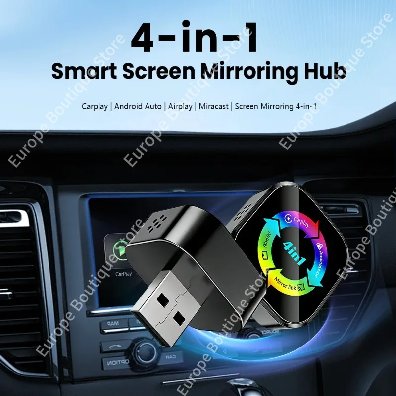 Family Road Trip Car Play Connector Effortless Operate Cross-Platform Screen Cast Unit