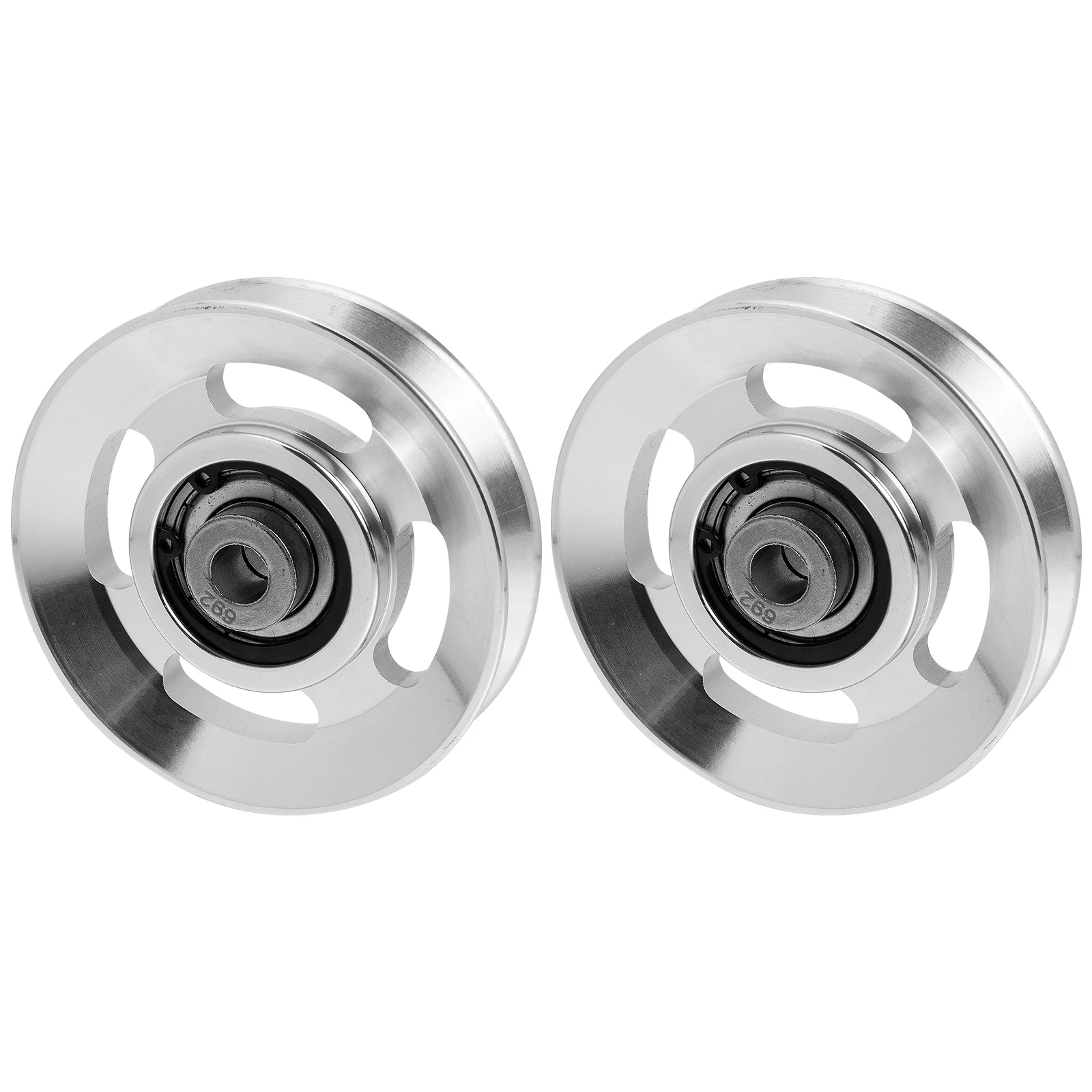2 Pcs Exercise Pulley Bearing Pulleys Fitness Supply Accessory Equipment Professional Cable Aluminum Alloy Gym