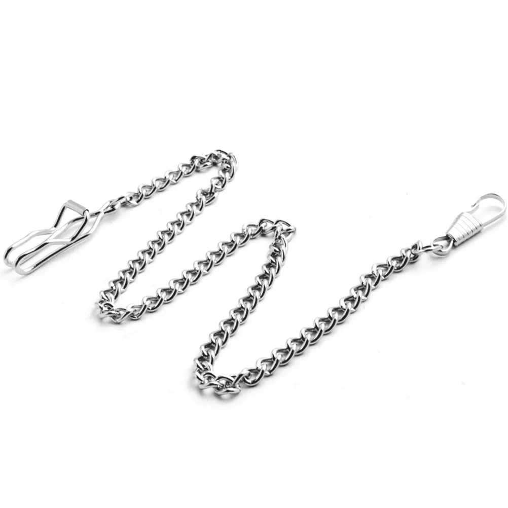 

2 шт. винтажных металлических цепочек для карманных часов, долговечные цепочки для одежды, аксессуары для кошельков и джинсов, цепочки для карманных часов для мужчин