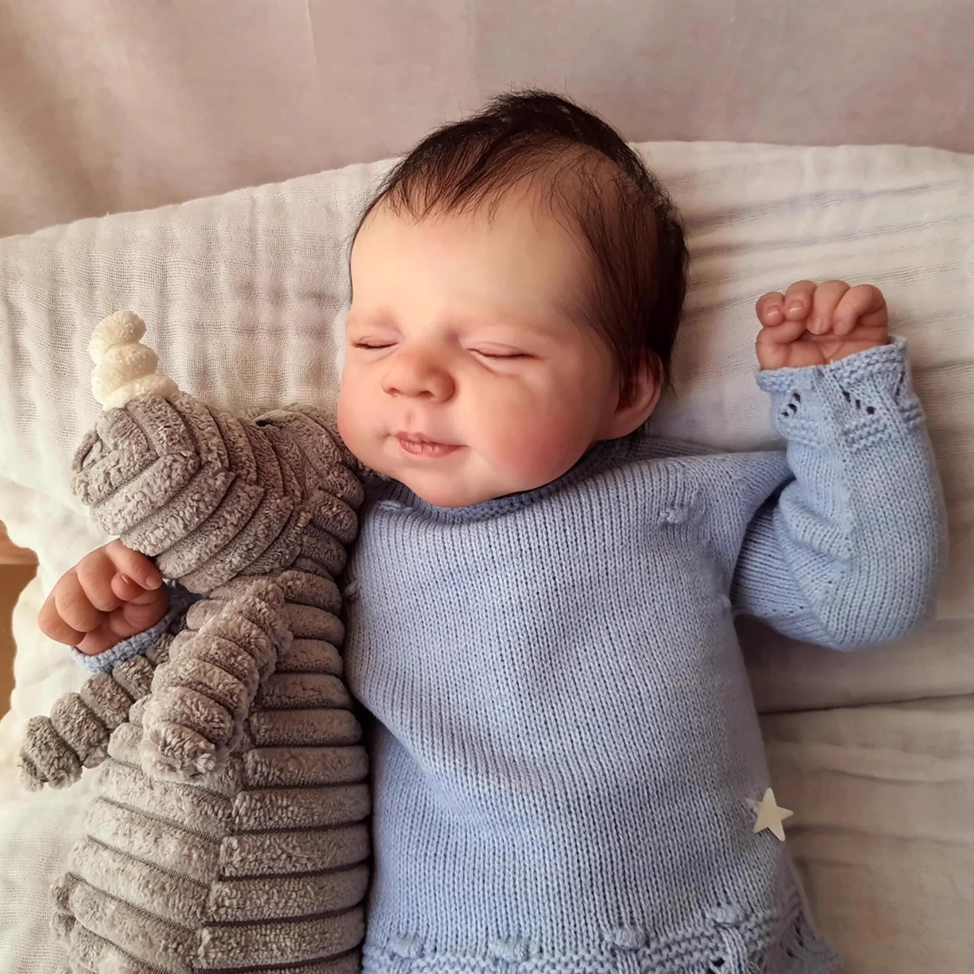 19 Inch Newborn Reborn Baby Doll Boy and Girl Toys Princess Soft Body Silicone Vinyl High Quality Handmade Lifelike Child Gift