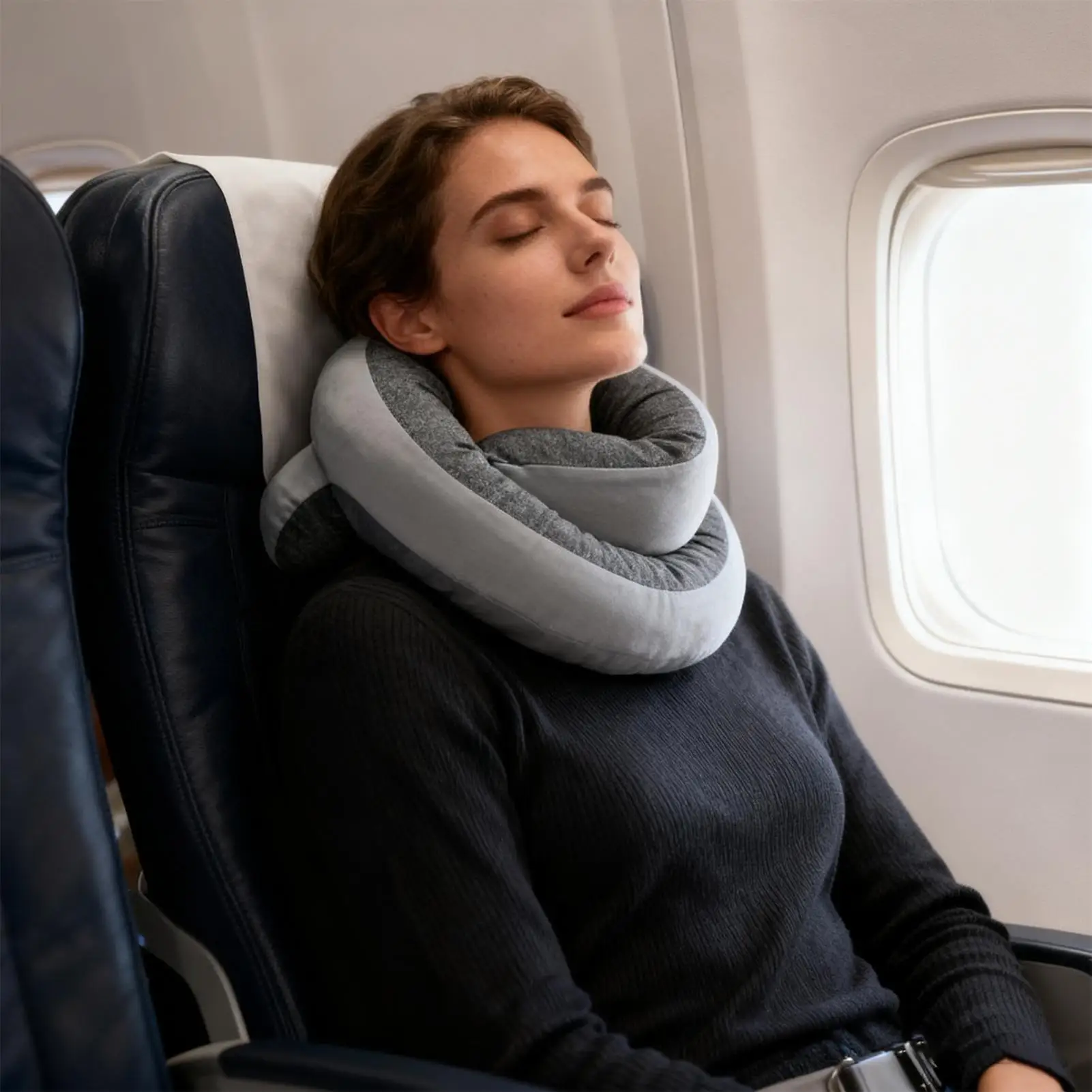 Travel Pillows For Sleeping Adjustable Spiral Wrapping Cushion Headrest Washable Travel Pillows For Airplanes For Home Office