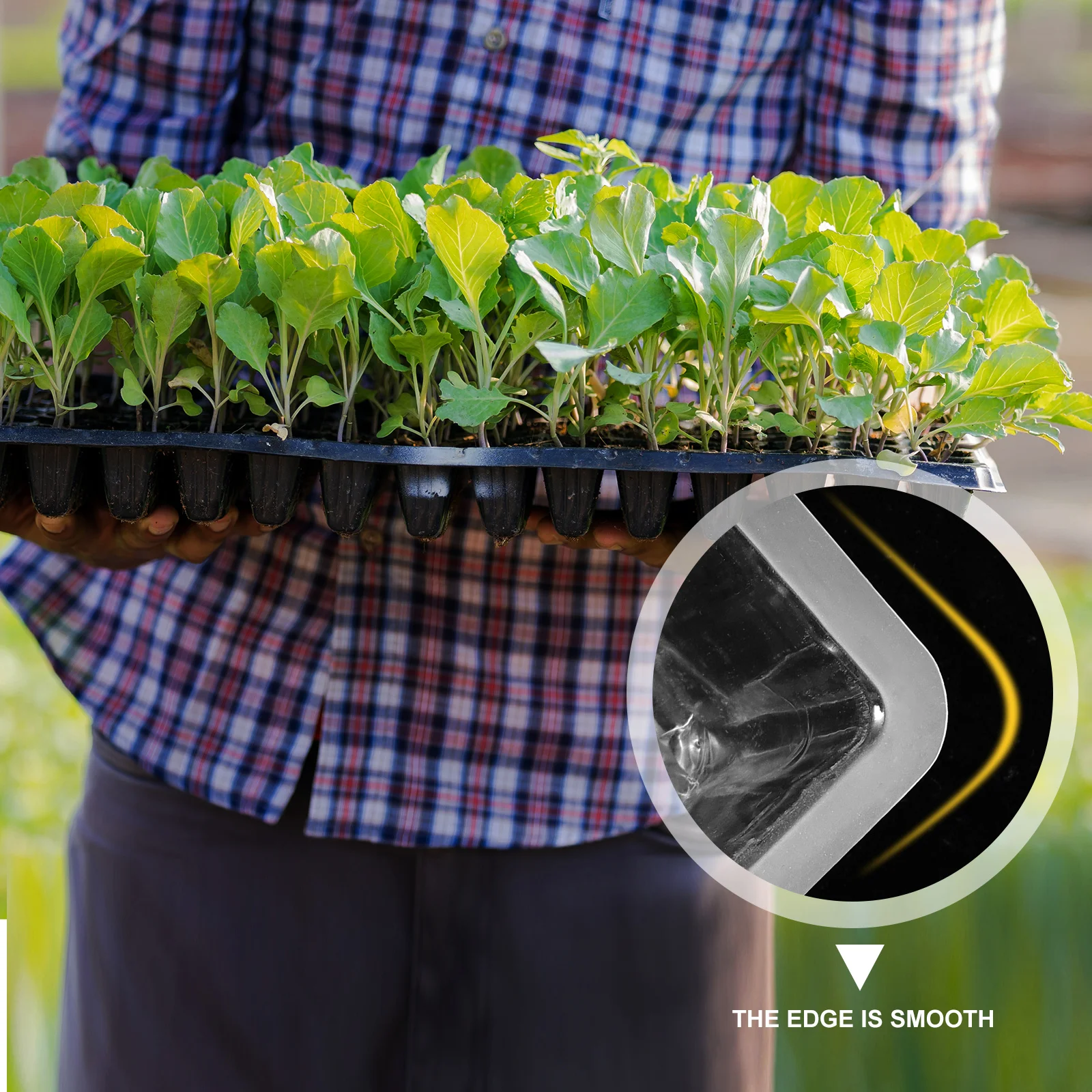 

10Pcs Six-Hole Plastic Nursery Pot Transparent Durable Seedlings Tray Planting Case Garden Home Use Garden Planter