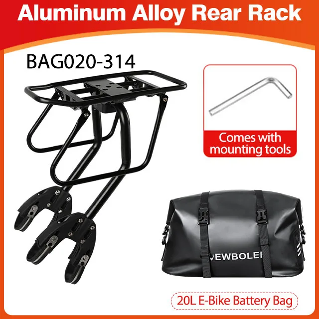 Bicycle Luggage Carrier Cargo Rear Rack Shelf Cycling Bag Stand Holder Trunk Fit 20-29'' Mtb &4.0'' Fat Bike Load Bearing 50KG image 3