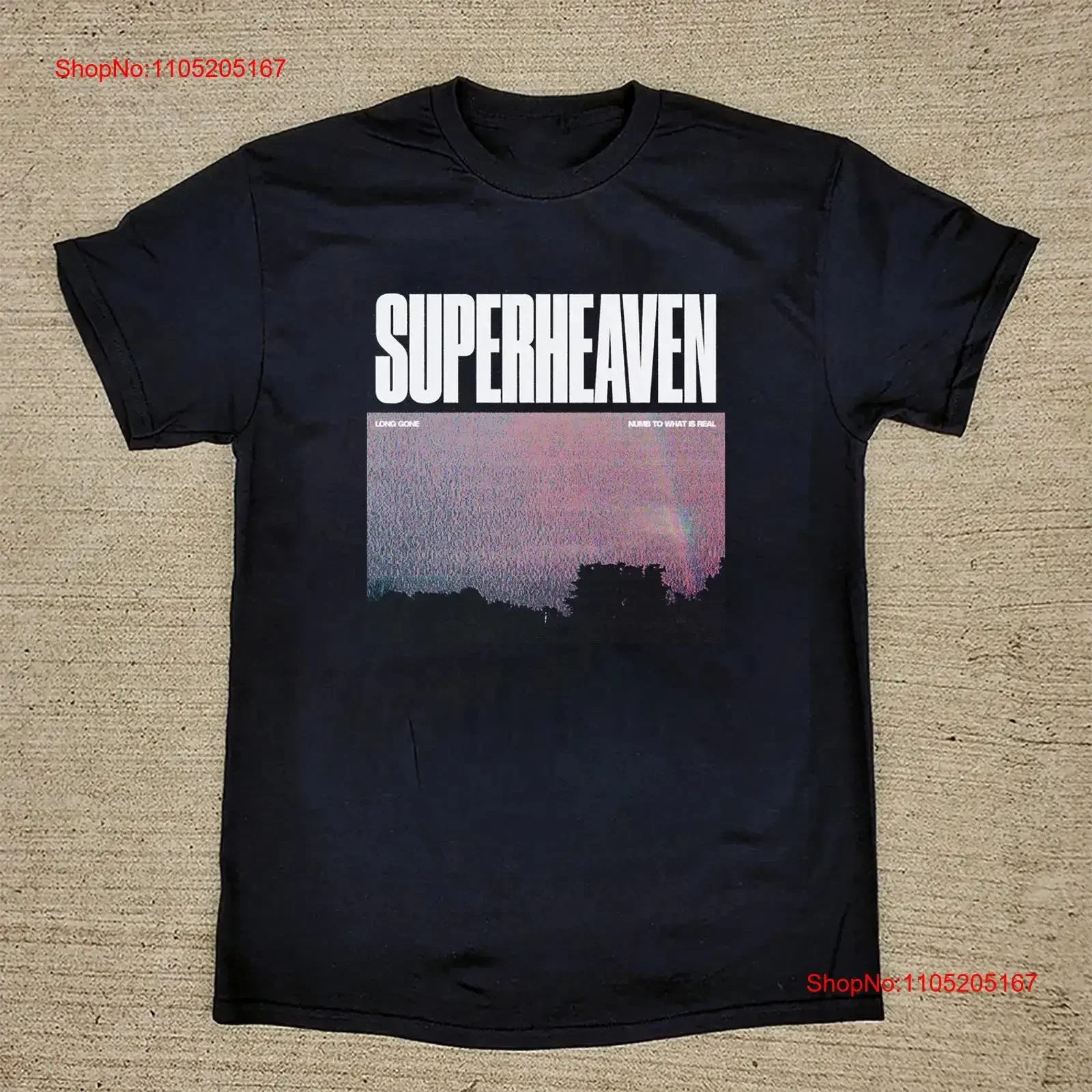 Long Gone Numb To What Is Real Superheaven Black S 5XL T Shirt IA354 vintage Washed streetwear Soft homme Stretched graphic
