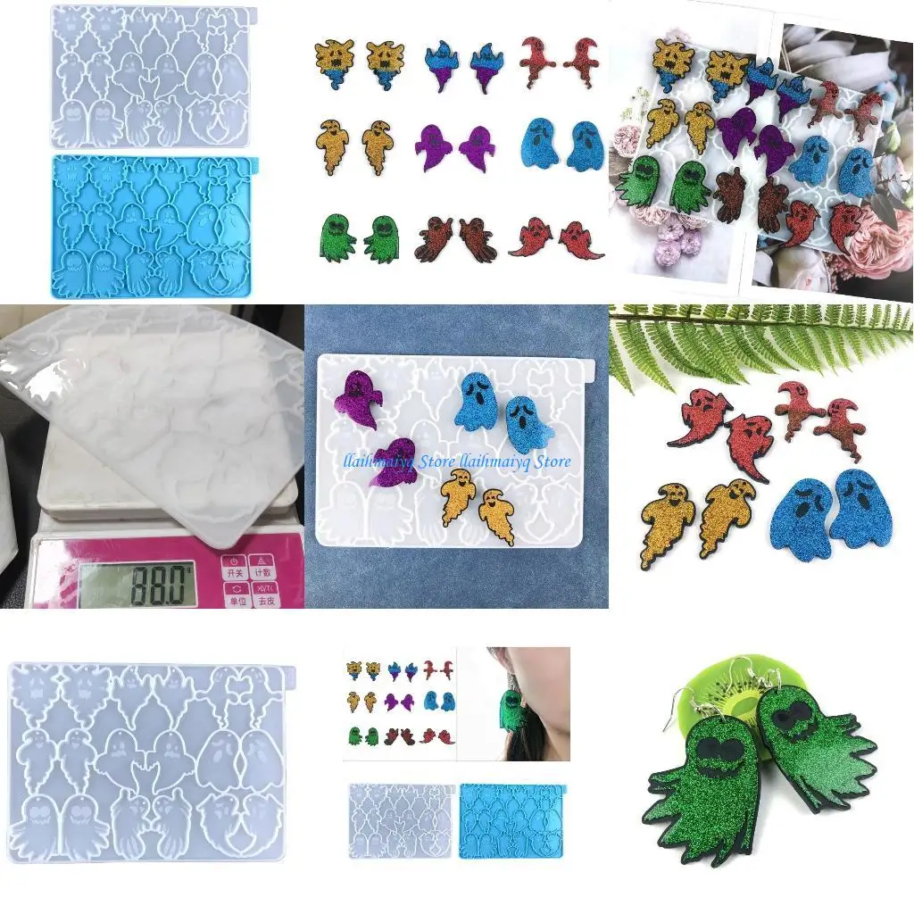 573B هالوين شبح الحلق قالب السيليكون مع العفن المصنوع يدويًا #1