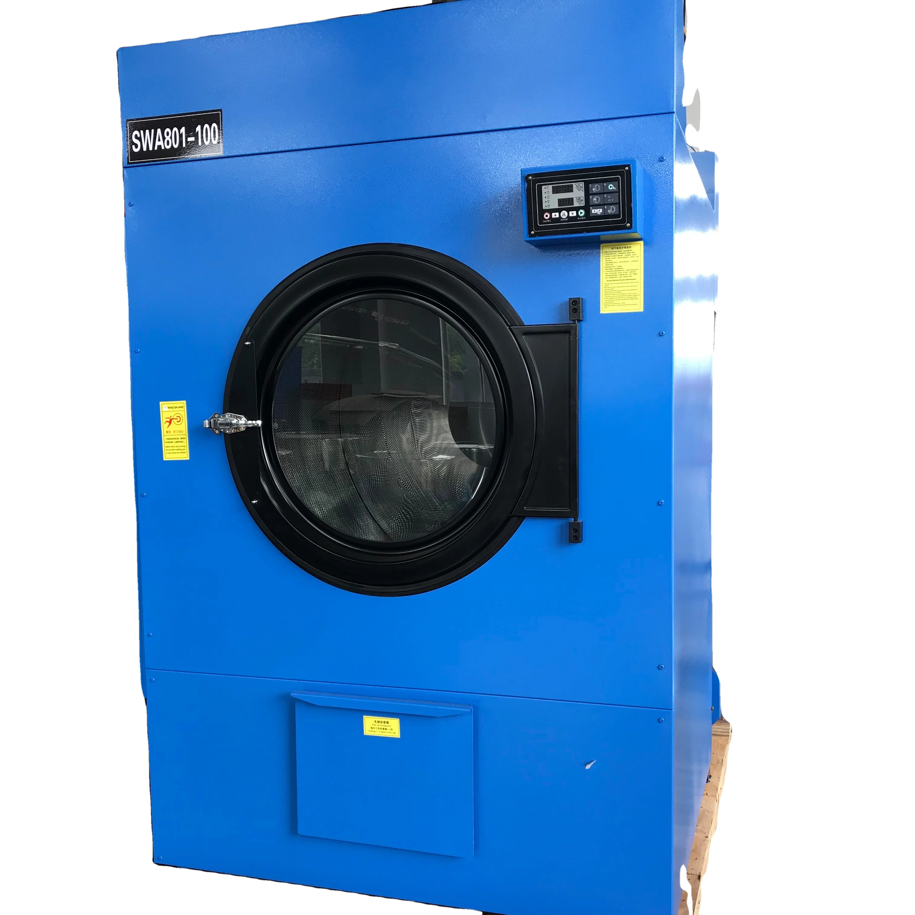 10KG Stainless Steel Steam Fully Automatic Front Loading Drum Tumble Dryer for Clothes Drying Professional Laundry Machine