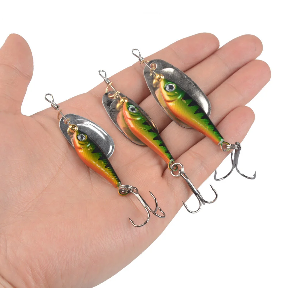 1 pçs rotativa de metal vib vibração isca spinner colher iscas de pesca 12g 15g 22g gabaritos truta pesca de inverno iscas duras enfrentar pesca