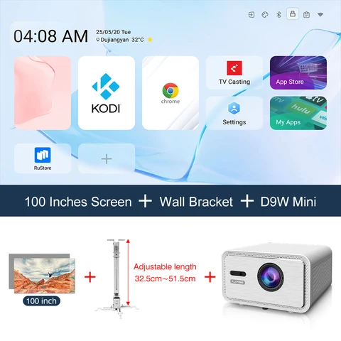 Flixtone D9W Mini портативный проектор 2500 ANSI 1080P