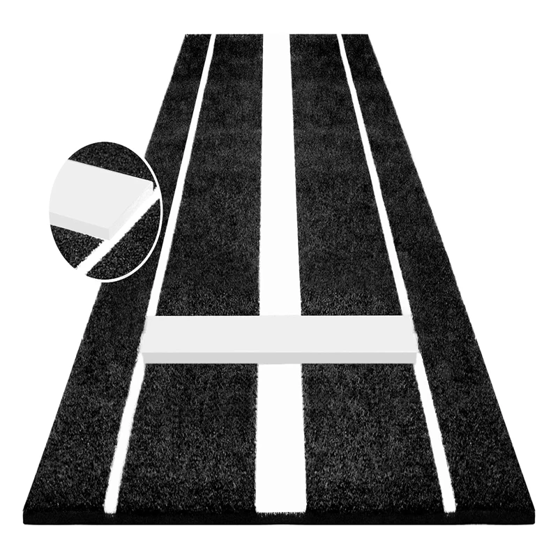 Tapete de treinamento anti-desvanecimento interno e externo colorido 10x3 pés tapete de arremesso de softball com ajuda antiderrapante de borracha de arremesso