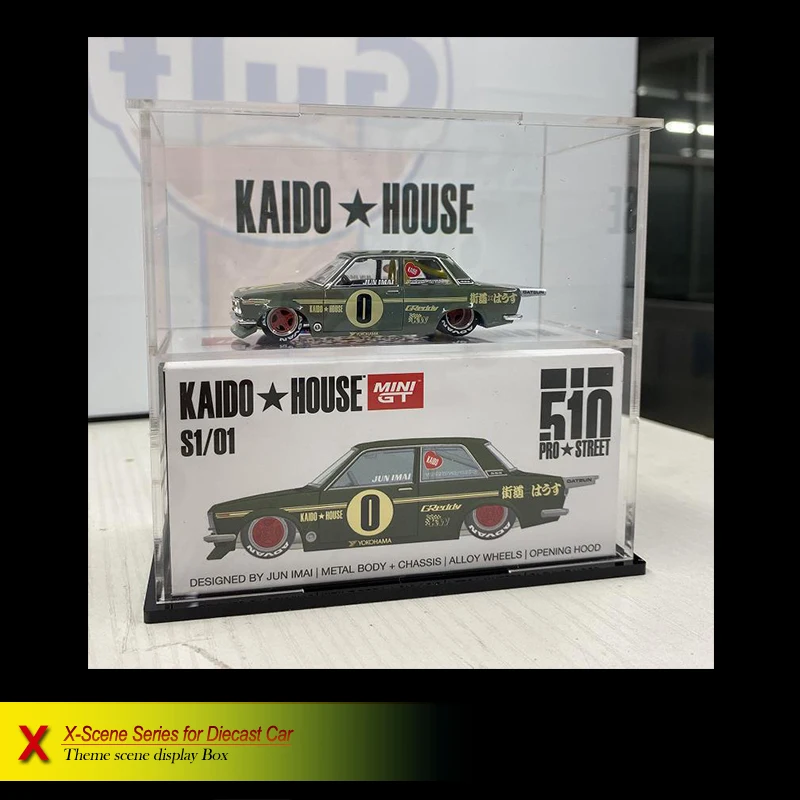 Bob 1/64 Model Car Display Case （without model cars in pictures）For MiniGT KaidoHouse Acrylic Transparent High Grade Display Box