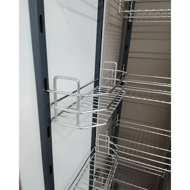 Modern Kitchen Storage Rack High Locker Basket Hardware Accessories Multifunctional Cabinet Organizer For Carton Box Holding