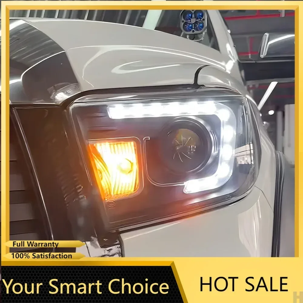 

Plug and Play Car Front Lamps For Toyota Tundra 2014-2020 LED Auto Headlights Assembly Upgrade Bifocal Lens Tools Accessories