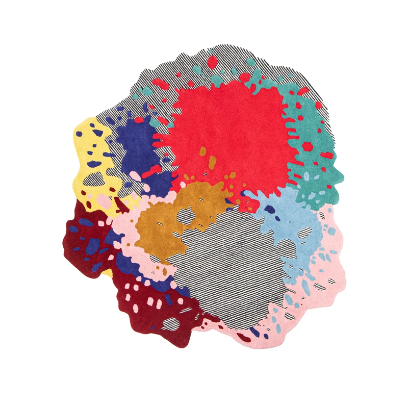 

Abstract art colorful dopamine shaped carpet