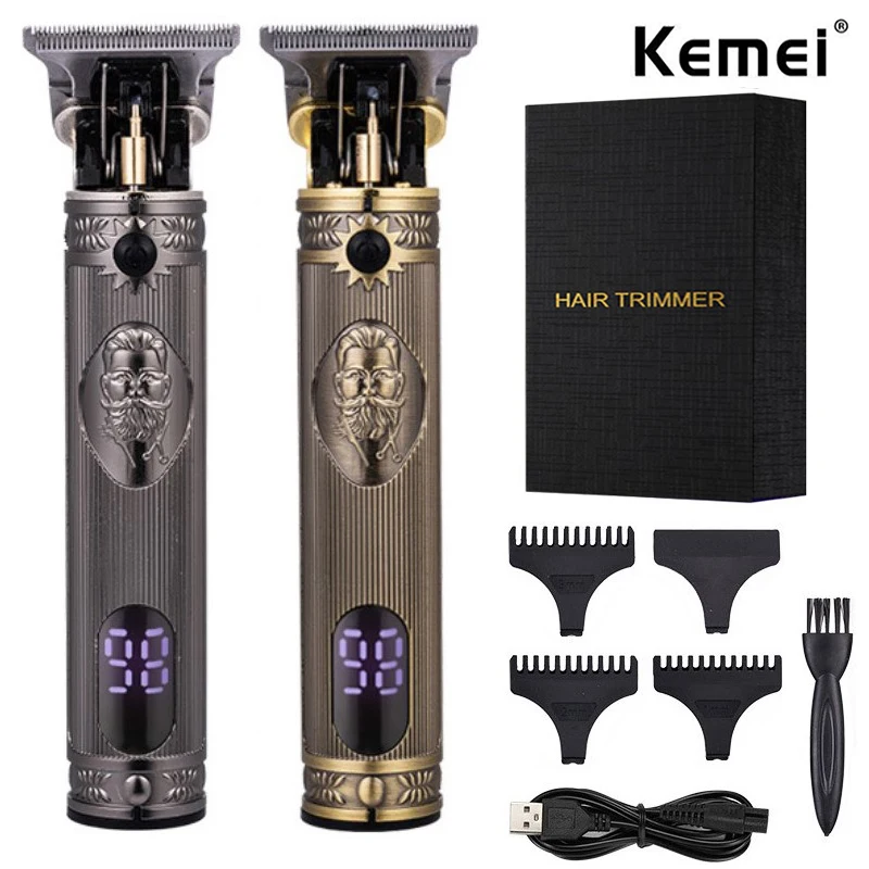 

Original Kemei Powerful Metal Housing Professional Hair Trimmer For Men Electric Beard Trimmer Clipper Hair Barber Cordless Set