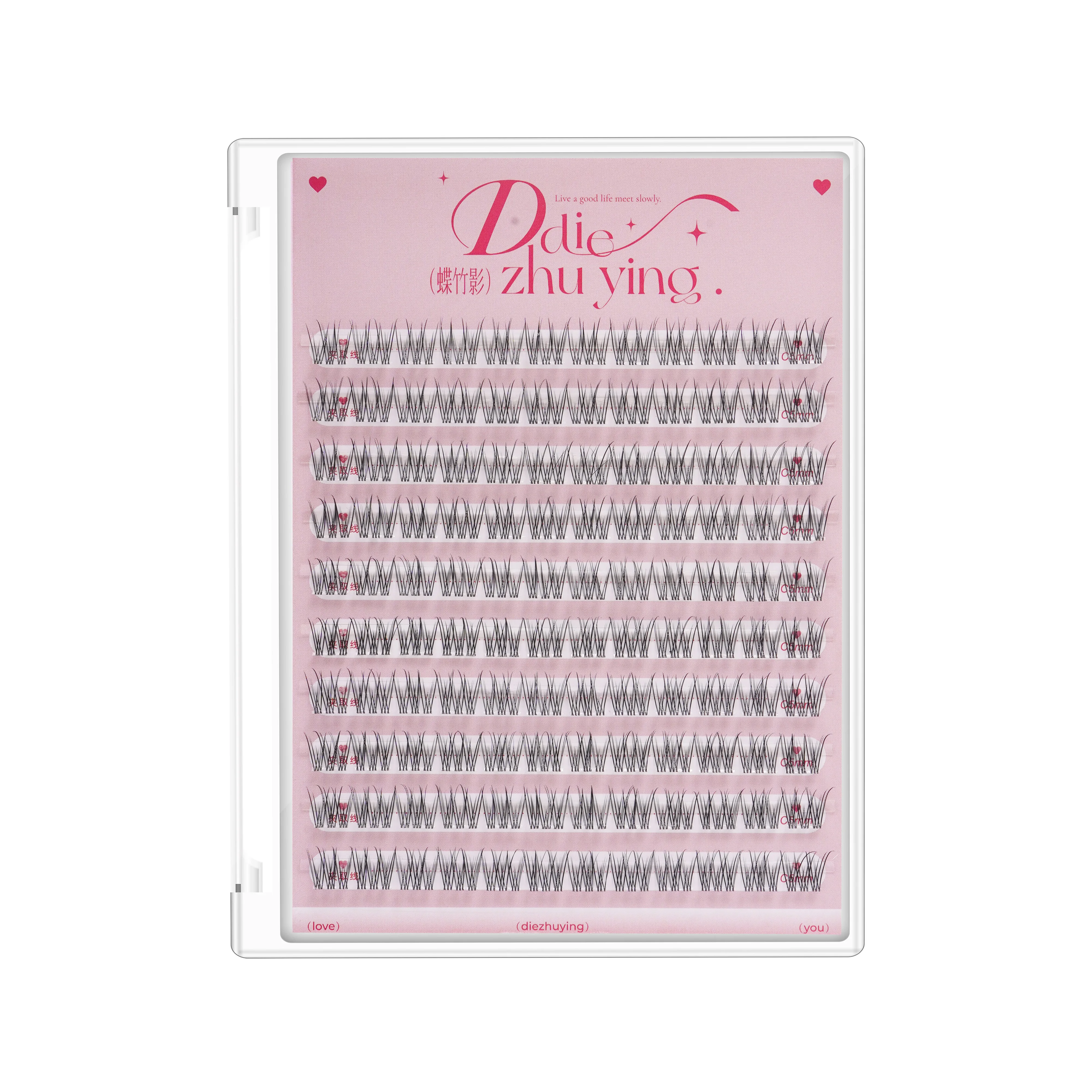 Zelfklevende Faux Nertsen Valse Wimper 120 Bundels Stemless Licht Natuurlijke 3D Individuele Wimper extension cluster make-up wimpers
